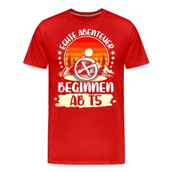 Geocaching Geocacher Geocache - Männer Premium Bio T-Shirt - Rot - Vorne - Damien (186cm)
