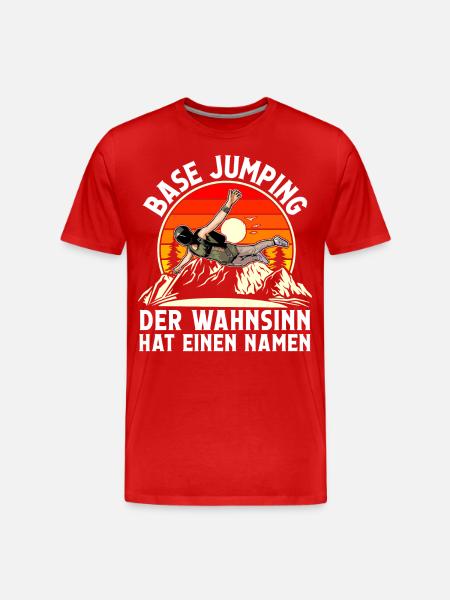 Base Jumping - Männer Premium Bio T-Shirt - Rot