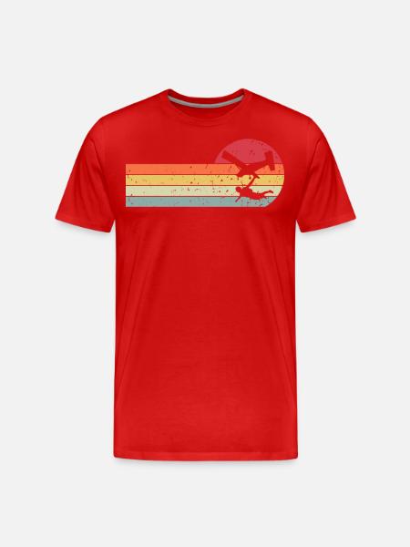 Skydiving Parachutists Parachute - Men's Premium Organic T-Shirt - red