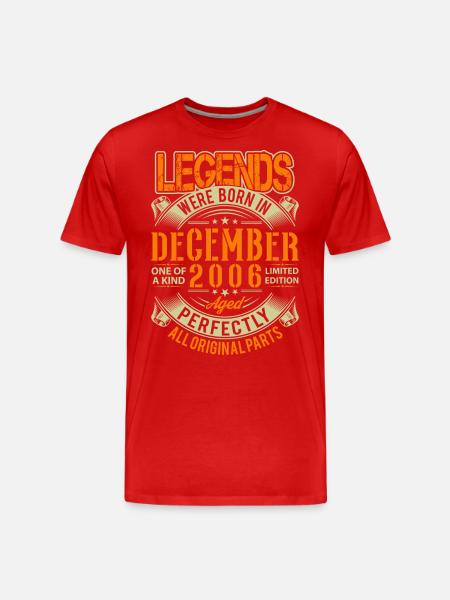 2006 December Birthday Legend - Men's Premium Organic T-Shirt - red