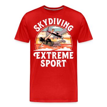 Fallschirmspringer Fallschirmspringen Fallschirm - Männer Premium Bio T-Shirt - Rot - Vorne - Damien (186cm)