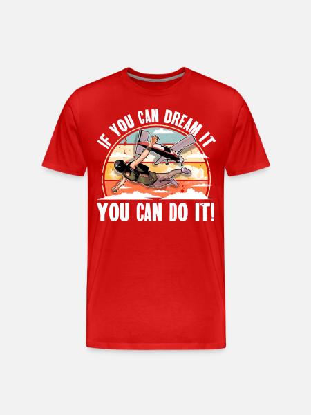 Skydiving Parachuting Parachute - Men's Premium Organic T-Shirt - red