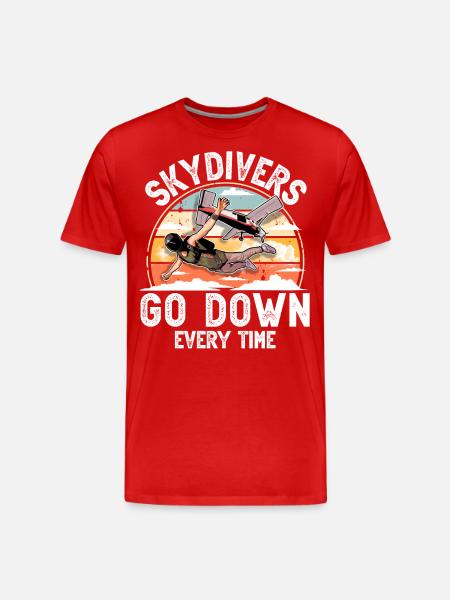 Skydiving Parachuting Parachute - Men's Premium Organic T-Shirt - red