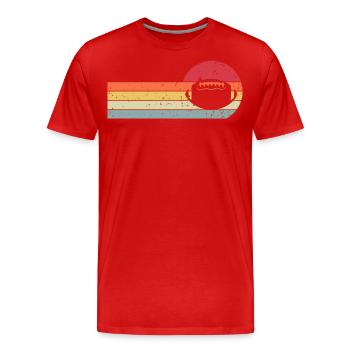 Football Retro Vintage - Men's Premium Organic T-Shirt - red - Front - Damien (186cm)