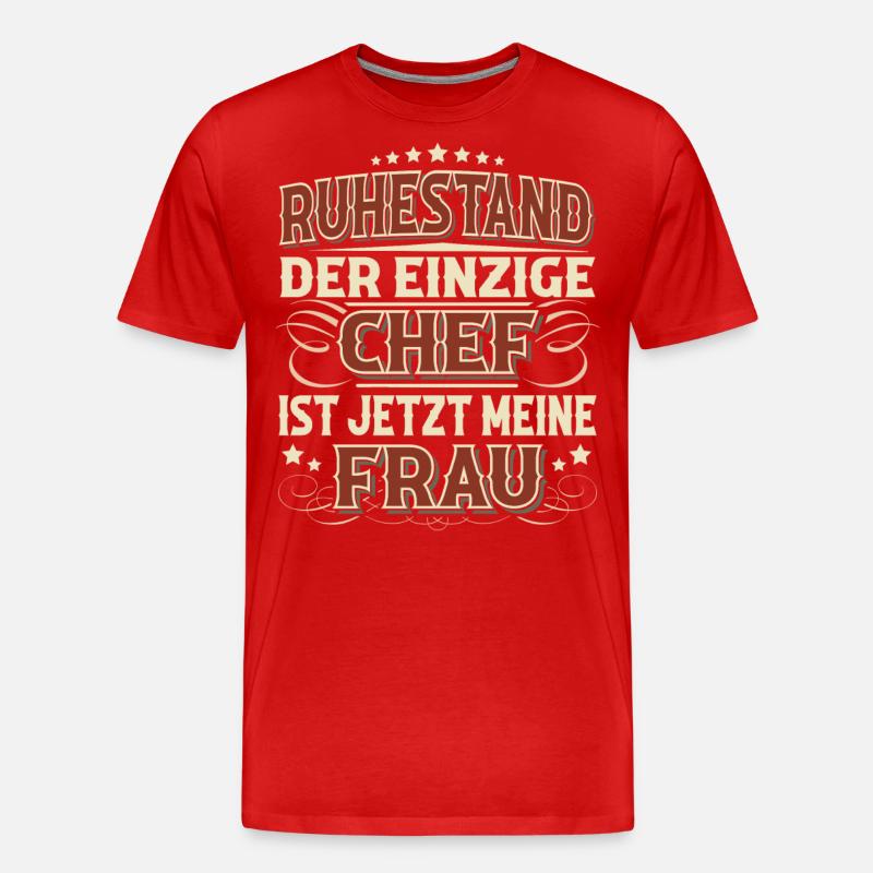 Rentner 2023 Ruhestand - Männer Premium Bio T-Shirt - Rot