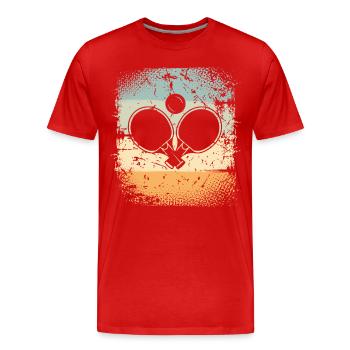 Ping-pong - T-shirt bio Premium Homme - rouge - Devant - Damien (186cm)