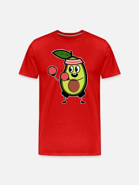 Avocado Boxer Boxen - Männer Premium Bio T-Shirt - Rot