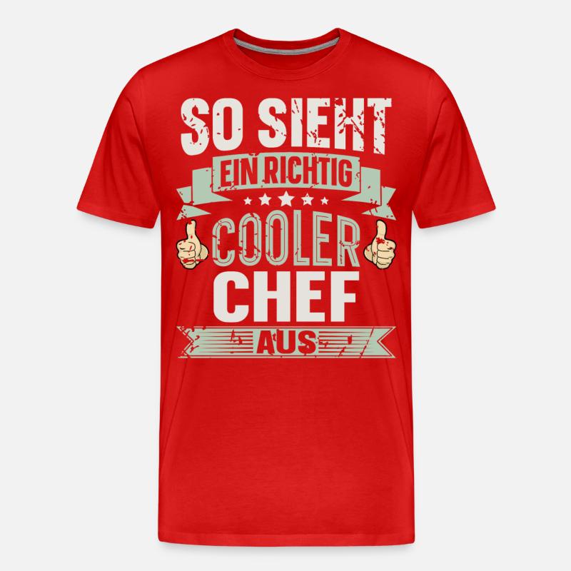 Chef - Männer Premium Bio T-Shirt - Rot
