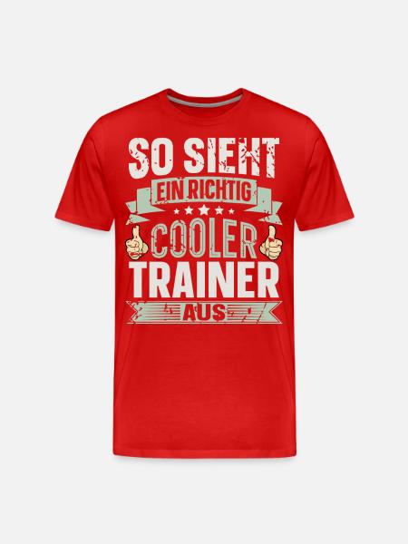 Trainer - Männer Premium Bio T-Shirt - Rot