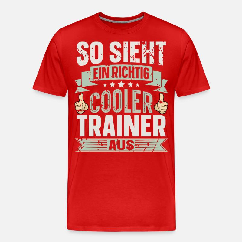 Trainer - Männer Premium Bio T-Shirt - Rot