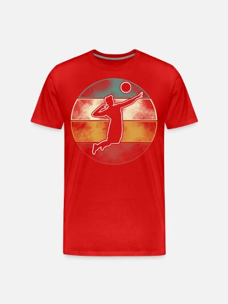 Volleyball - Men's Premium Organic T-Shirt - red