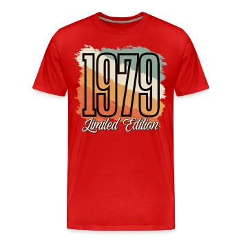 1979 Geburtsjahr Geburtstag Baujahr Vintage Retro - Männer Premium Bio T-Shirt - Rot - Vorne - Damien (186cm)