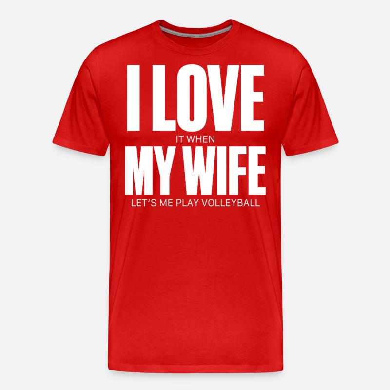 Volleyball - Männer Premium Bio T-Shirt - Rot