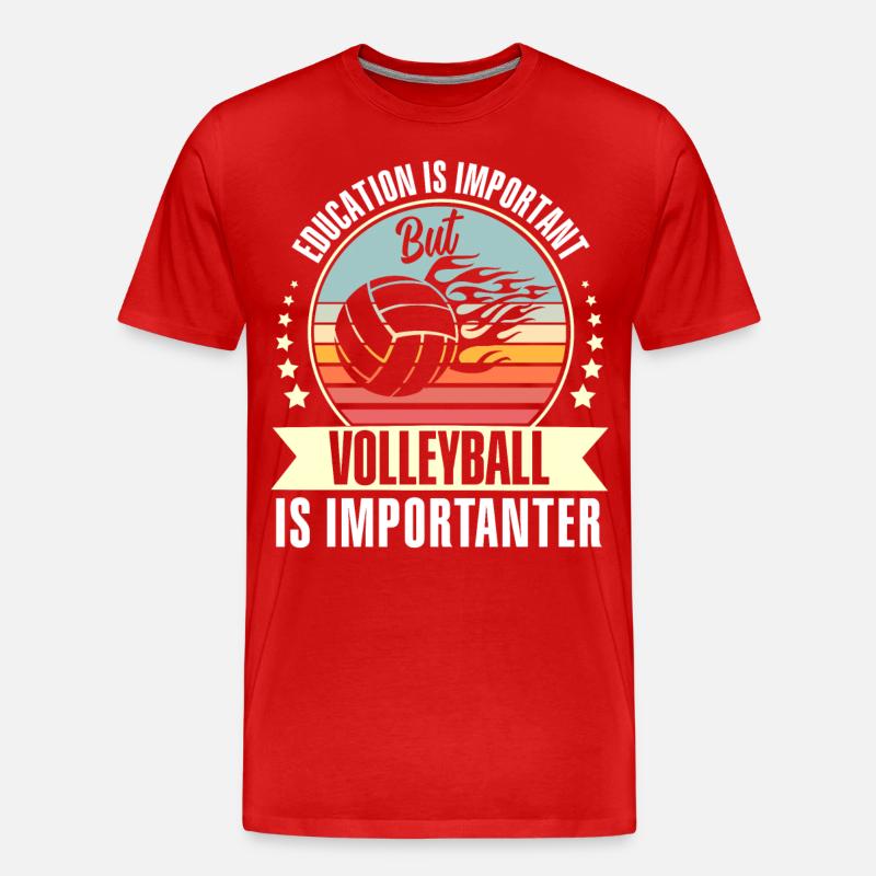 Volleyball - Männer Premium Bio T-Shirt - Rot