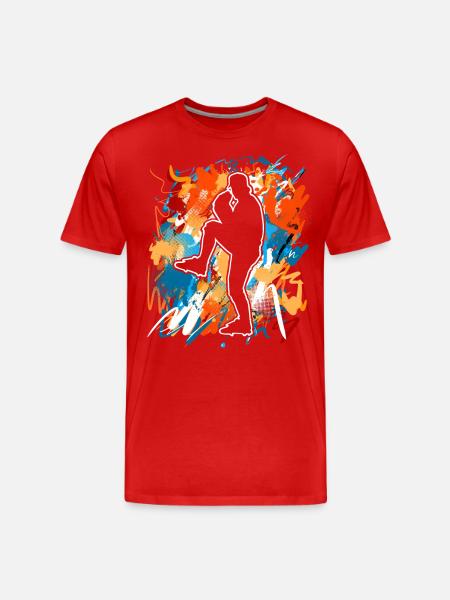 Baseball - Men's Premium Organic T-Shirt - red