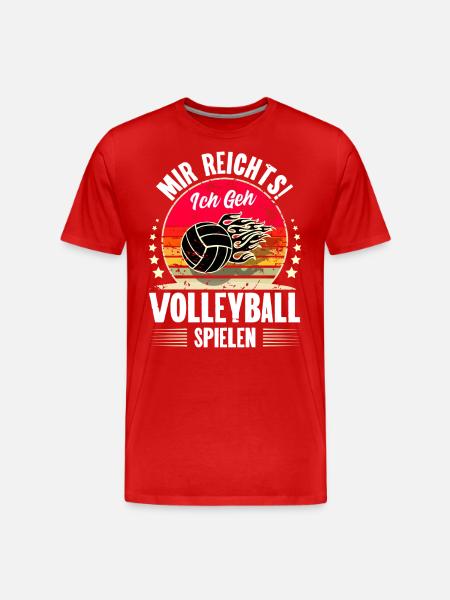 Volleyball - Männer Premium Bio T-Shirt - Rot
