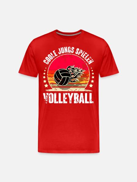 Volleyball - Männer Premium Bio T-Shirt - Rot