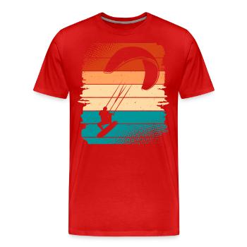 Kitesurfer Kiteboard Kitesurfen Kitesurf - Männer Premium Bio T-Shirt - Rot - Vorne - Damien (186cm)