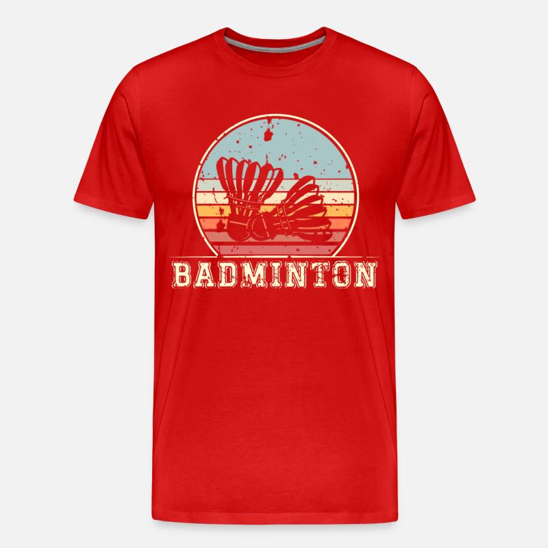 Badminton - Männer Premium Bio T-Shirt - Rot
