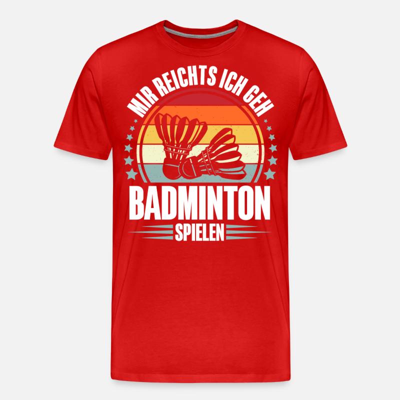 Badminton - Männer Premium Bio T-Shirt - Rot
