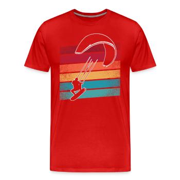Kitesurfer Kiteboard Kitesurfen Kitesurf - Männer Premium Bio T-Shirt - Rot - Vorne - Damien (186cm)
