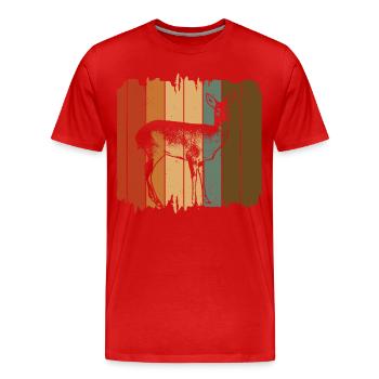 Roe deer - Men's Premium Organic T-Shirt - red - Front - Damien (186cm)