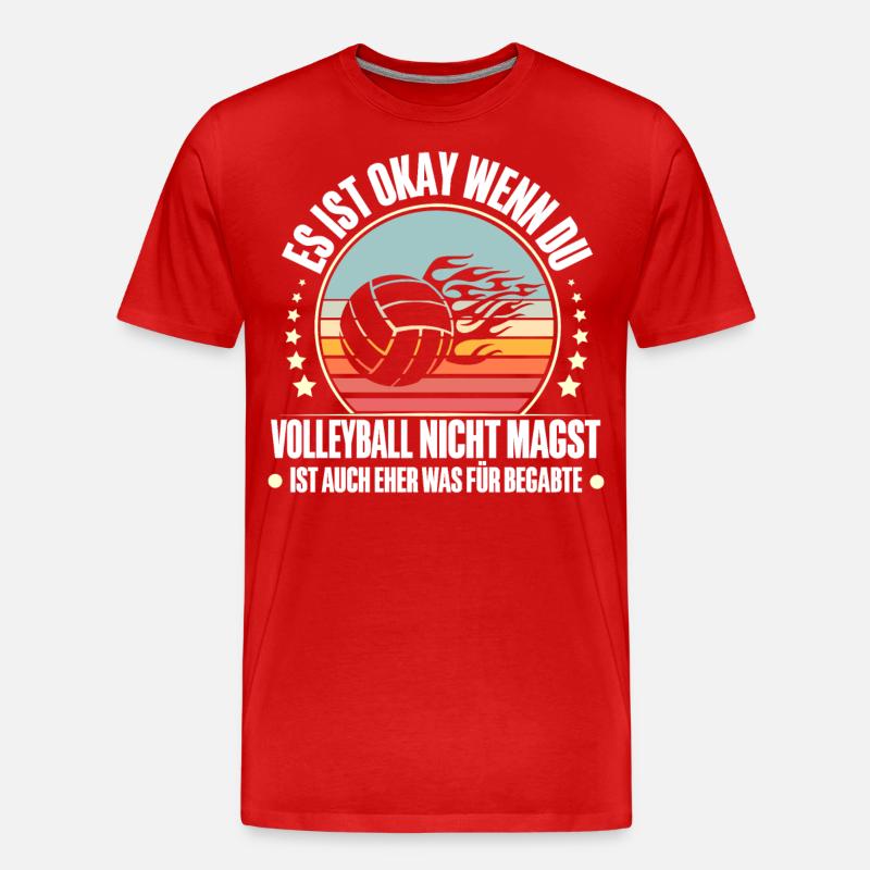 Volleyball - Männer Premium Bio T-Shirt - Rot