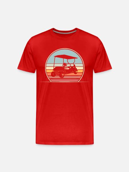 Golf Golfer - Männer Premium Bio T-Shirt - Rot