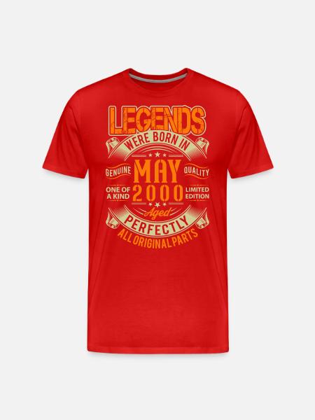 2000 May Birthday Legend - Men's Premium Organic T-Shirt - red