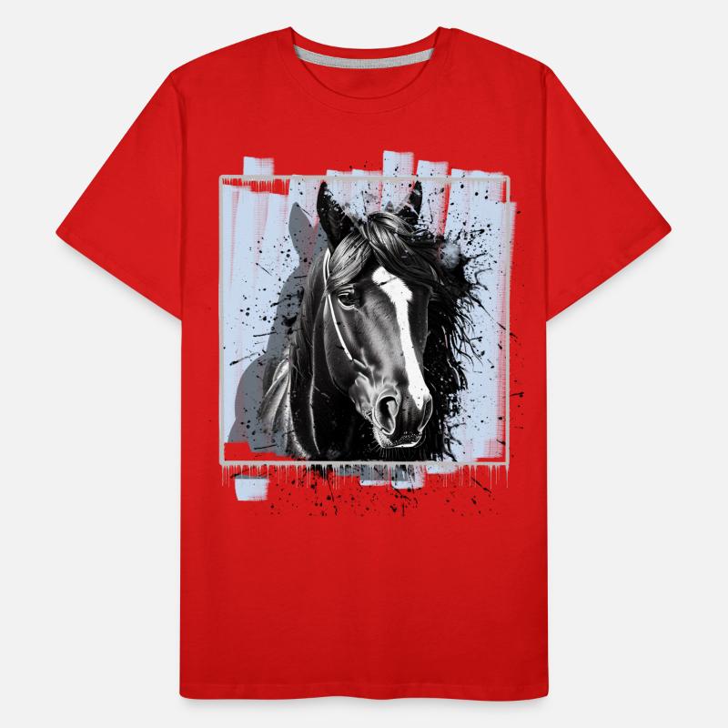 Pferd Männer Premium Bio T-Shirt