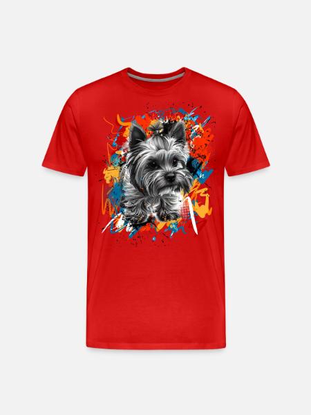 Yorkshire Terrier - Men's Premium Organic T-Shirt - red