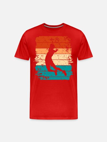 Badminton - Men's Premium Organic T-Shirt - red