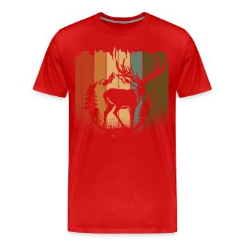 Élan - T-shirt bio Premium Homme - rouge - Devant - Damien (186cm)