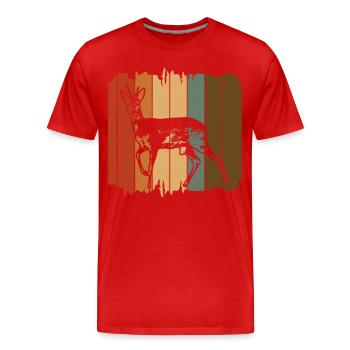 Chevreuil - T-shirt bio Premium Homme - rouge - Devant - Damien (186cm)