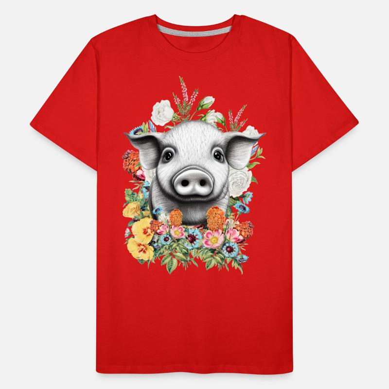 Fleurs de cochon T-shirt bio Premium Homme