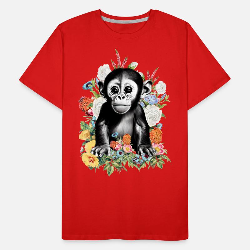 Fleurs de singe T-shirt bio Premium Homme