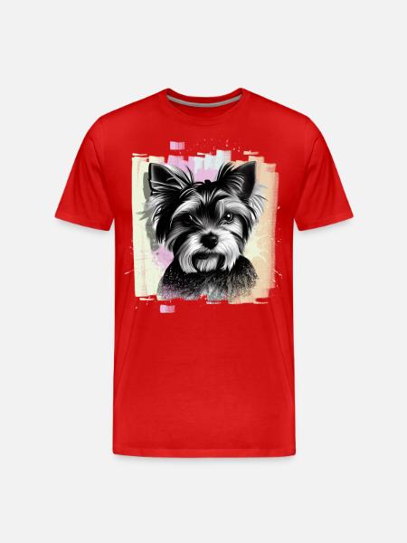 Yorkshire Terrier - Men's Premium Organic T-Shirt - red