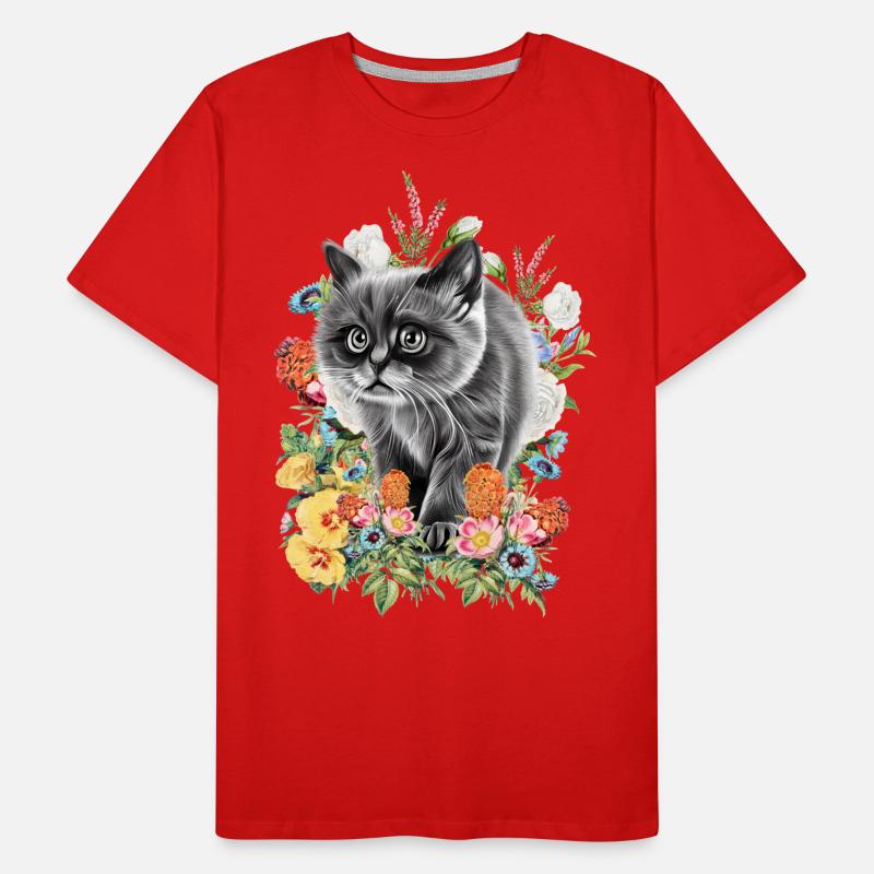 Fleurs de chat T-shirt bio Premium Homme