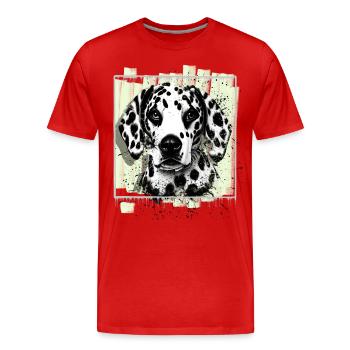 Dalmatian - Men's Premium Organic T-Shirt - red - Front - Damien (186cm)