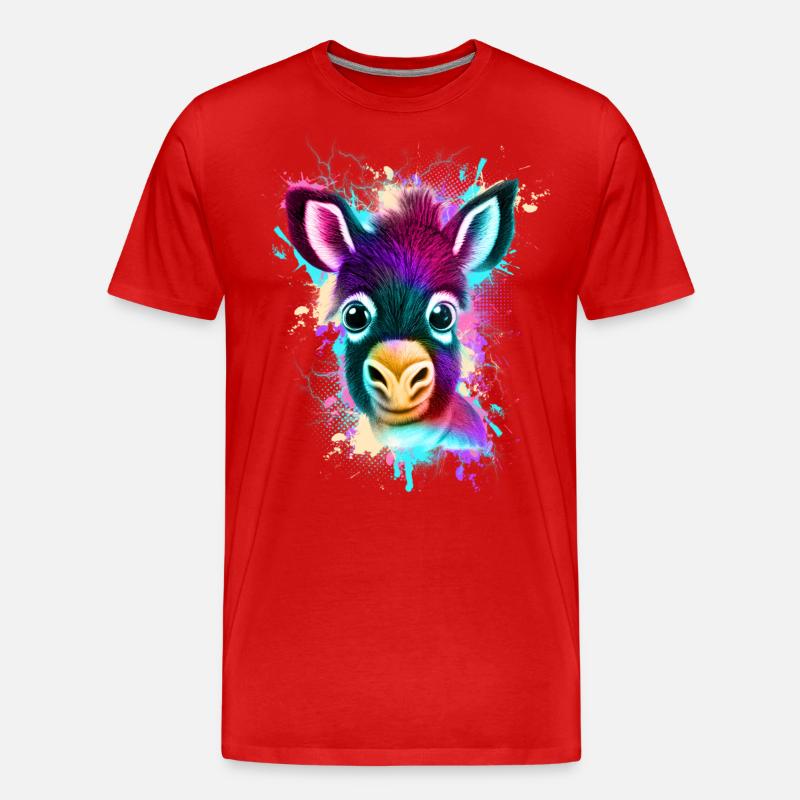 Esel - Männer Premium Bio T-Shirt - Rot
