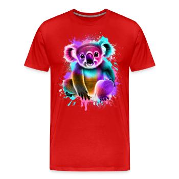 Koala - Männer Premium Bio T-Shirt - Rot - Vorne - Damien (186cm)