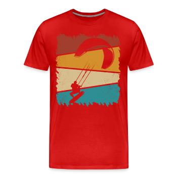 Kitesurfen Kitesurf Kitesurfer Kiteboard - Männer Premium Bio T-Shirt - Rot - Vorne - Damien (186cm)