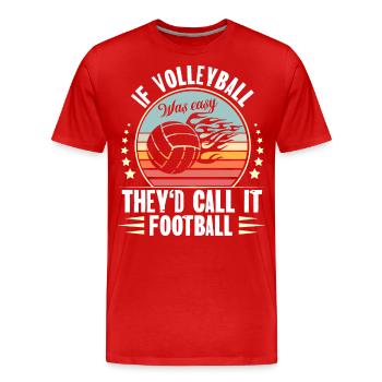 Volleyball - Men's Premium Organic T-Shirt - red - Front - Damien (186cm)