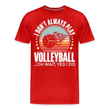 Volleyball - Männer Premium Bio T-Shirt - Rot - Vorne - Damien (186cm)