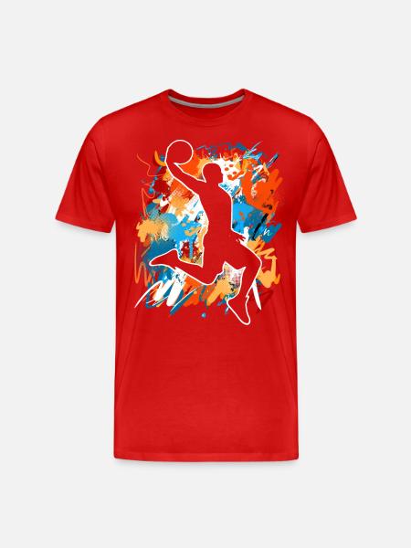 Basketball Basketball Player - Men's Premium Organic T-Shirt - red