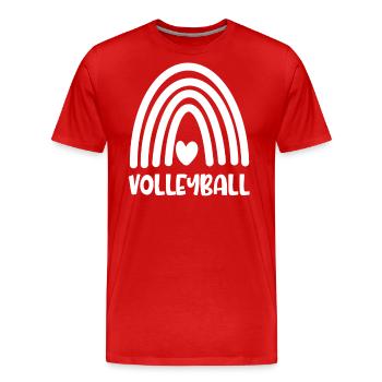 Volley-ball - T-shirt bio Premium Homme - rouge - Devant - Damien (186cm)