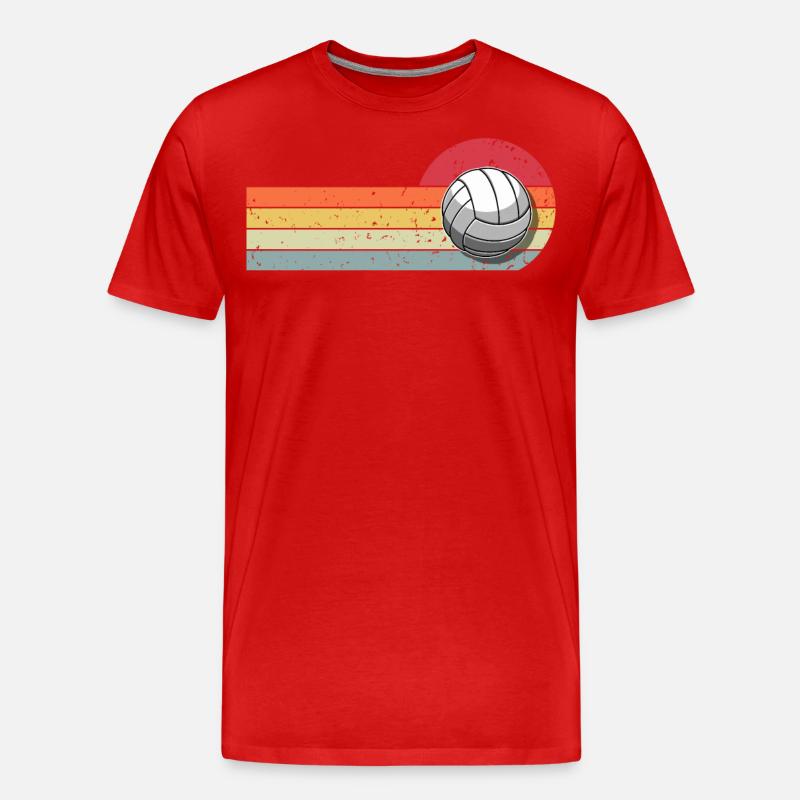 Volleyball - Männer Premium Bio T-Shirt - Rot
