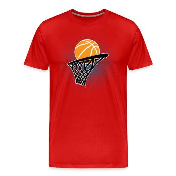Basketball Basketballer - Männer Premium Bio T-Shirt - Rot - Vorne - Damien (186cm)