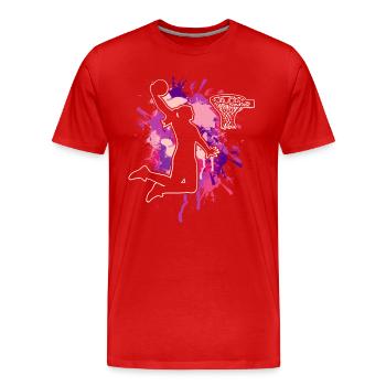 Basketball Basketball Player Women Basketball - Men's Premium Organic T-Shirt - red - Front - Damien (186cm)