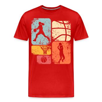 Basketball Basketball Player Women Basketball - Men's Premium Organic T-Shirt - red - Front - Damien (186cm)